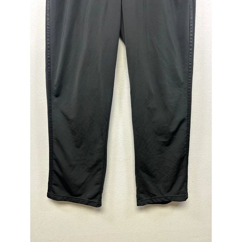 Athleisure Adidas Mens 2XL Black Straight Leg 3-Stripe Track Pants Activewear‎